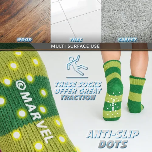 Vista 6 de Marvel Calcetines esponjosos, Calcetines para hombre, Pantera Negra Thor calcetines de punto cálido