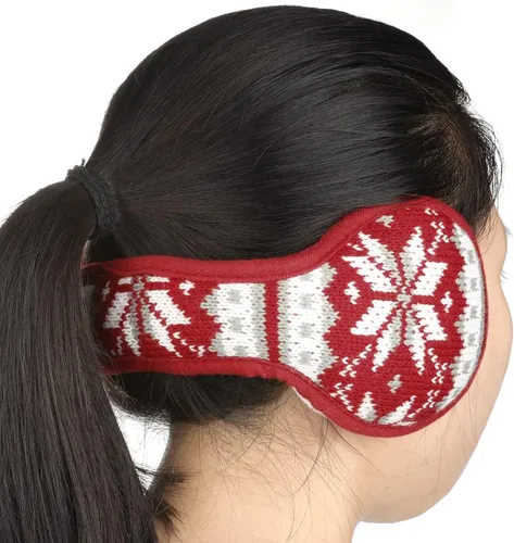 Vista 5 de uxcell Orejeras plegables de punto de vellón para mujer, para invierno