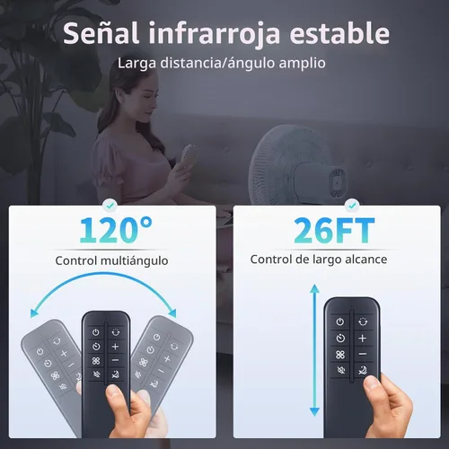 Vista 4 de Nuevo control remoto de repuesto compatible con ventilador de torre sin aspas de 36 pulgadas LEVOIT y purificador de aire para dormitorio