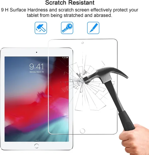 Vista 4 de SIBEITU Protector de pantalla para iPad Mini 5/4ª generación, dureza 9H, protector de película de vidrio templado de 7.9 pulgadas (paquete de 2)