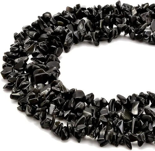 Vista 18 de PLTbeads Kit de pulseras de cintura de piedras preciosas curativas natrales de 0.197-0.315 in, diseño de piedras irregulares, fabricación de joyas