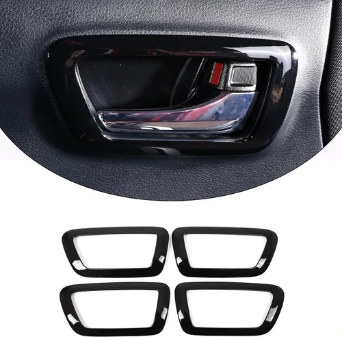 Vista 14 de 4 piezas de ABS para apariencia interior de automóvil, cubierta de panel de manija de puerta compatible con Toyota Tacoma 2016 2017 2018 2019 2020