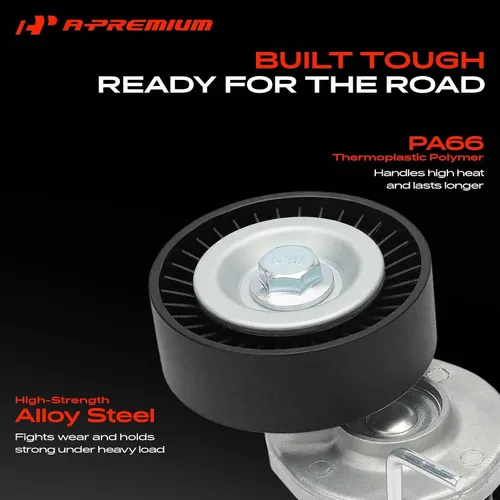 Vista 3 de A-Premium Conjunto de tensor de correa con polea compatible con Audi