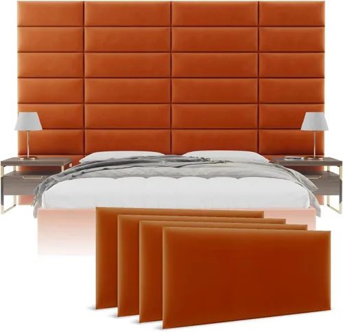 Vista 20 de Vänt - Paneles tapizados de pared, cabeceros de pared tamaño Queen/Full, color beige boucle, juego de 4 paneles