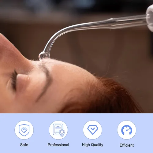 Vista 6 de Electrodo Varita Tubo de Vidrio Electrodos Recambio para Máquina Facial Salon Spa Equipment Elitzia ETJX006 (punta azul)