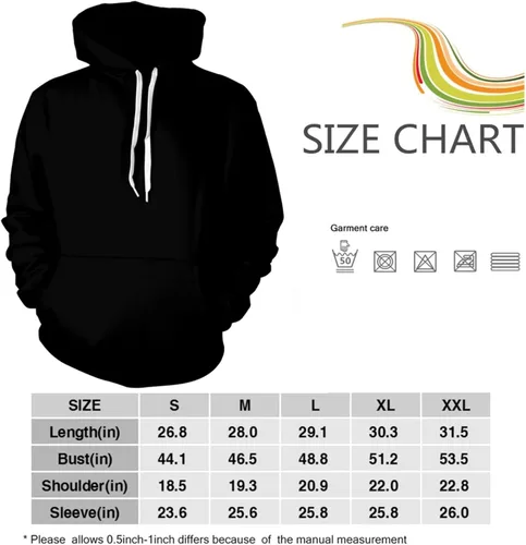 Vista 2 de MDXTM Sudadera con capucha negra con estampado de anime perfecta para hombres y mujeres urbanos