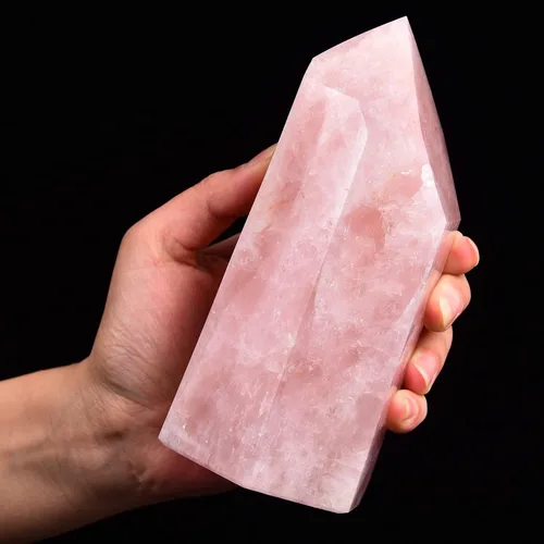 Vista 42 de AMOYSTONE Obelisco de Piedra de Sangre Africana Varita de Cristal Curativo Grande Torre Columna Facetada de 6 Lados Reiki Chakra Meditación Terapia