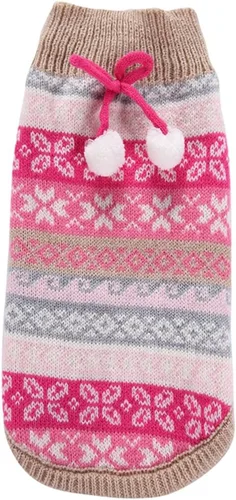 Vista 13 de Suéter de dos patas de algodón acanalado para Halloween, cuello alto a rayas alces estampado de Navidad para Teddy, Chihuahua, Shih Tzu, Yorkshire