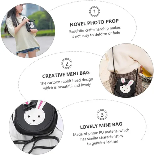 Vista 9 de 1 PC children's crossbody bag purses ladies wallets sash bags for women crossbody bunny purse for girls