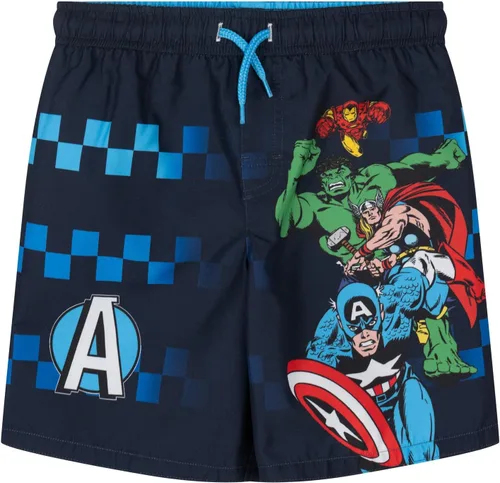 Vista 3 de Marvel Boys' 2-Piece Rash Guard and Swim Trunks Set Toddler to Big Kid