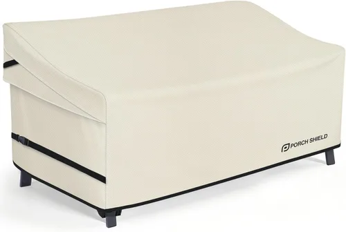 Vista 11 de Porch Shield Funda Impermeable para Sofá de Banco de Exterior – Funda para Sofá de Dos Plazas de Patio 56W x 31D x 33H pulgadas, Beige
