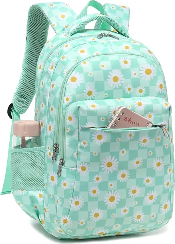 Vista 9 de Mochila escolar para niños con fiambrera para niñas, bolsa de libros, mochila escolar preescolar, jardín de infantes, mochila para niños pequeños