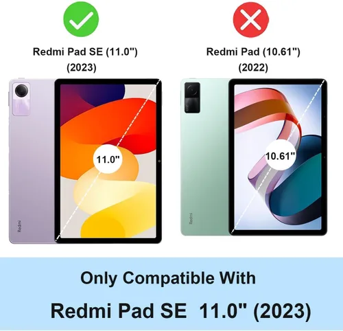 Vista 2 de ALILANG Funda para Xiaomi Redmi Pad SE de 11 pulgadas 2023 con lápiz capacitivo, múltiples ángulos de visión con soporte de piel sintética