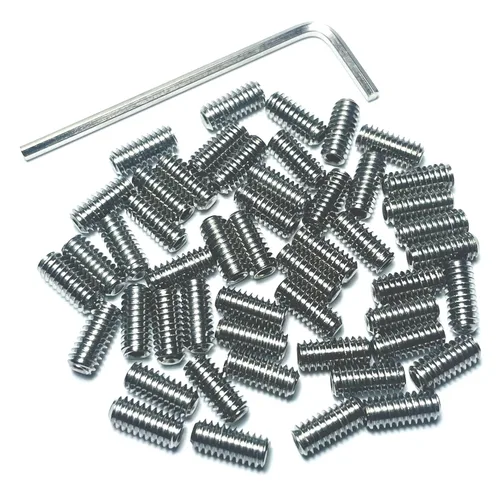Vista 11 de Juego de 50 tornillos de fijación 8-32 x 1/2 pulgada de acero inoxidable 304 con cabeza Allen hexagonal y cavidad hexagonal, con llave Allen