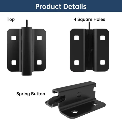 Vista 2 de woiron 6 piezas de conector E-Track, conector de accesorio E-Track de acero para remolques, conector de sujeción de carga de acero para remolques