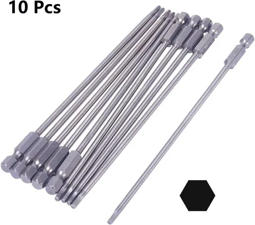 Vista 5 de Utoolmart Puntas de destornillador de cabeza hexagonal magnética H2.5, vástago hexagonal de 1/4 de pulgada de longitud de 5.906 in de longitud