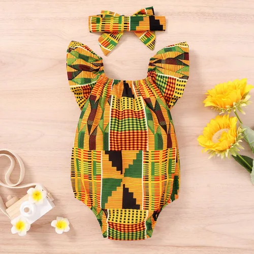 Vista 7 de YOUNGER TREE - Conjunto de ropa para bebé, diseño africano Dashiki Ankara