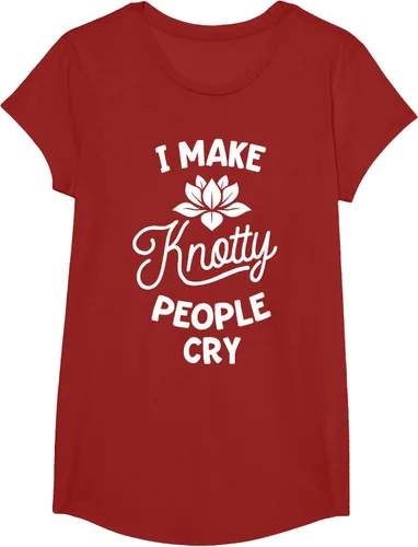 Vista 49 de Camiseta divertida de terapia de masaje I Make Knotty People Cry, Negro, S