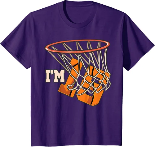 Vista 26 de Camiseta número 15 con temática de baloncesto para fiesta de cumpleaños, Negro, S