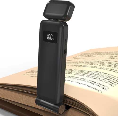 Vista 8 de KTEBO Luz de libro recargable para leer en la cama, lámpara de lectura de 1 Negro