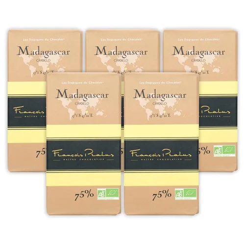 Vista 8 de François Pralus Melissa 45% Chocolate con leche, paquete de 3 unidades, chocolate francés, grano a barra, comercio directo, sin gluten, sin soja