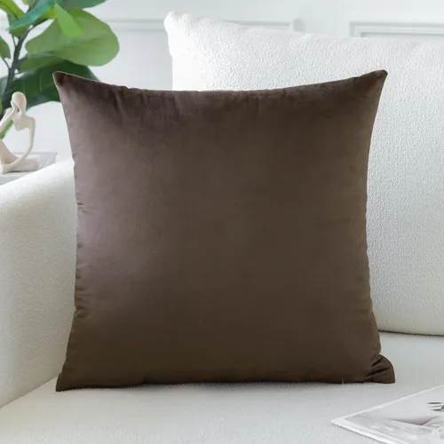 Vista 38 de Artscope Fundas de Almohada de Terciopelo de Lujo Fundas de Almohadas Cuadradas Decorativas Fundas de Cojines Suaves Sólidas para Sofá de Sala Sofá