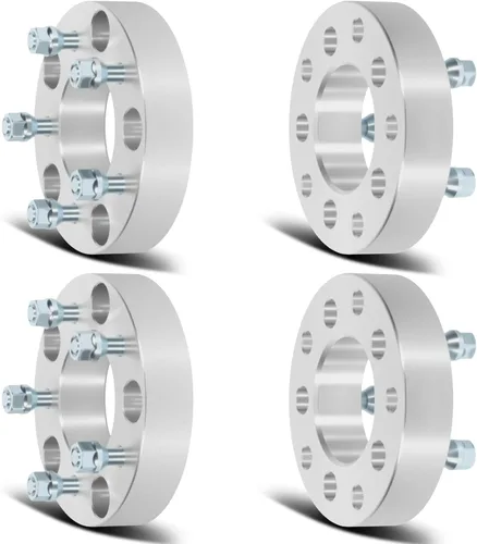 Vista 11 de SCITOO 2 separadores de rueda de 5 x 5.5 pulgadas, adaptadores espaciadores de rueda de 2 pulgadas con pernos de 9/16 de 3.063 in, 5 lengüetas