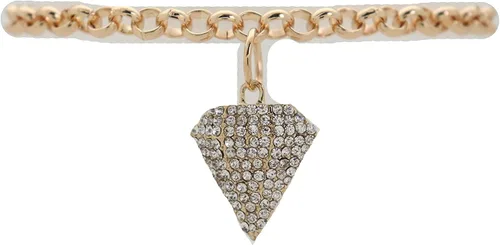 Vista 9 de Joyería de moda para mujer, pulsera de bota, cadena de metal dorado, con forma de diamante de plata de lujo, encanto, Metal