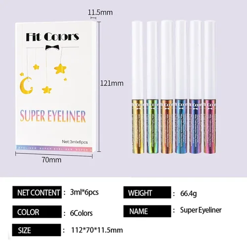 Vista 6 de 6 colores Chameleon Liquid Eyeshadow Metallic Glitter Shimmer Eye Shadow Set de Sombras de Ojos Multicromo de larga duración Impermeable Set
