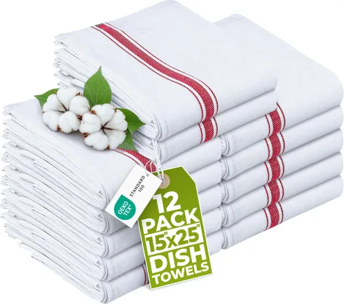 Vista 23 de Utopia Towels Paquete de 12 paños de cocina negros de 15 x 25 pulgadas, 100% algodón hilado en anillo