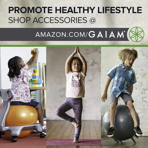 Vista 5 de Gaiam Tapete de Yoga para Niños, Tapete de Ejercicio, Yoga para Niños con Estampados Divertidos - Tiempo de Juego para Bebés, Niños Pequeños Activos