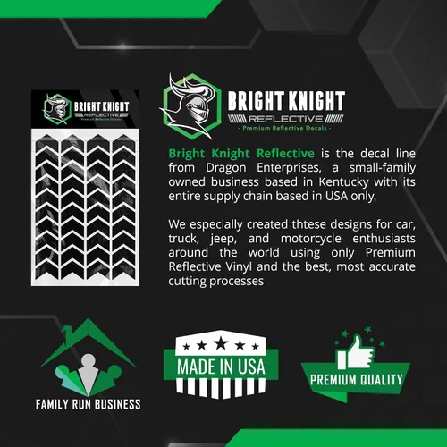 Vista 4 de Bright Knight Decals Calcomanías reflectantes para casco de bicicleta, cinta adhesiva acíclica negra de 1 pulgada fabricada con cinta reflectante
