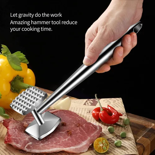 Vista 7 de Aliglow Ablandador de carne Martillo Herramienta Mazo Pounder para cocina Aves de ternera Aves de corral