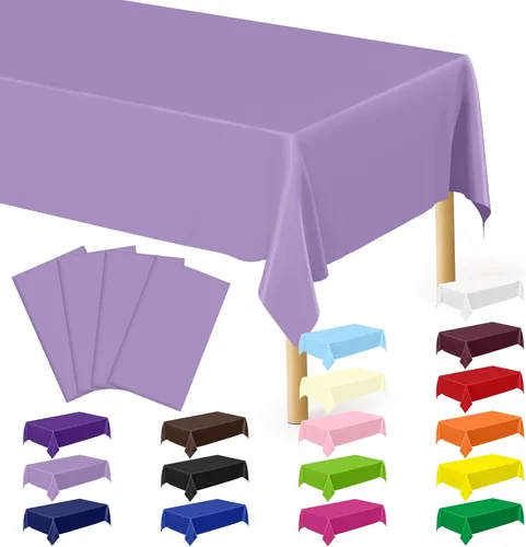 Vista 82 de Suministros de regreso a clases, 2 manteles de 108 x 54 pulgadas, manteles desechables coloridos para el primer día de escuela, rectangular