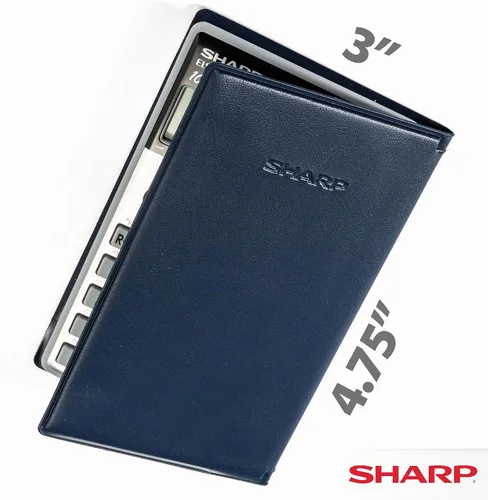 Vista 2 de Sharp EL344RB Calculadora de 10 dígitos con puntuación, convertidor métrico, pantalla LCD alimentada por energía solar, calculadora de bolsillo
