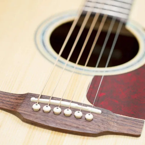 Vista 9 de Miwayer 1 par de 6 cuerdas de guitarra acústica puente de hueso de sillín y tuerca hecha de hueso real, silla compensada
