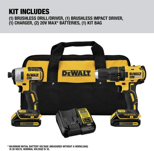Vista 11 de DeWalt DCK277C2 - Juego de brocas compactas sin escobillas y impacto (20 V)