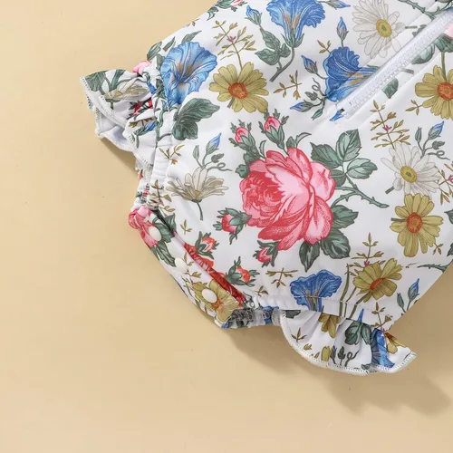 Vista 94 de Traje de baño de una pieza con cremallera de manga larga para bebé niña con gorro