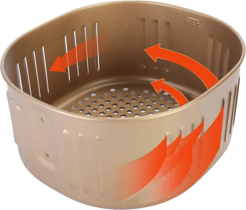 Vista 2 de Cesta de repuesto para freidora de aire para Power XL de 5.3 cuartos de galón, cesta para freidora de aire para Gowise USA 5.8QT, antiadherente