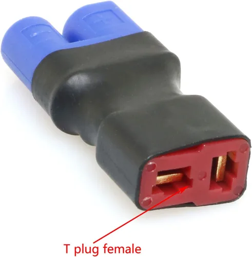Vista 2 de DGZZI Sin cables Conector 2PCS EC3 macho a hembra T-Plug Adaptador para RC FPV Vehículo Power Wire Lipo Batería