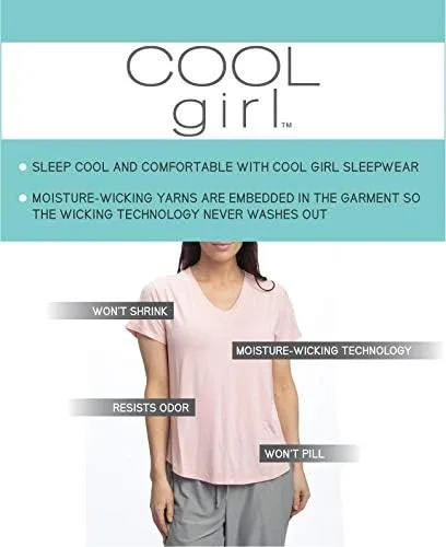 Vista 5 de Keep it Basic - Camiseta de dormir de manga larga con cuello redondo para mujer