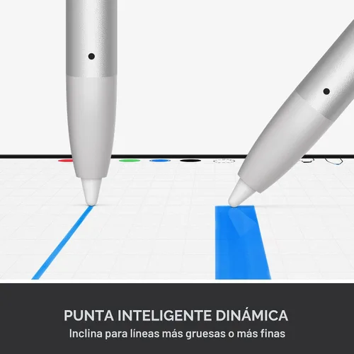 Vista 5 de Logitech Crayon - Lápiz digital para iPad, solo compatibilidad con puerto USB C, color plateado Featuring Apple Pencil technology, no lag