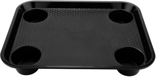 Vista 8 de G.E.T. FT-14-BK Bandeja para cafetería/comida rápida, sin BPA, 14 x 10.75 pulgadas, color negro (juego de 12)