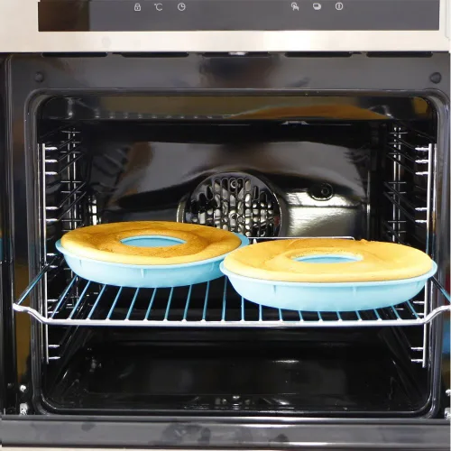 Vista 5 de Webake Molde de silicona jumbo para tartas de rosquilla, antiadherente, 10 pulgadas, juego de 2 mitades para hornear