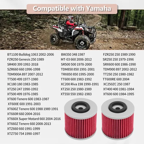 Vista 6 de OuYi Filtro de aceite de motocicleta para Yamaha XV125S XV250S XV500 XV535 XV700 XV750 XV920 XV1000 XV1100 Virago XVS125 XVS250 XVS650 V-star