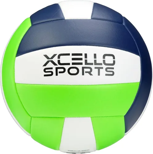 Vista 4 de Xcello Sports Gráficos surtidos de voleibol con bomba azul marino/verde/blanco, azul marino/naranja/blanco