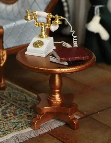 Vista 6 de iLAND Juego de muebles de casa de muñecas victoriana, muebles y accesorios para casa de muñecas, sofá de casa de muñecas en miniatura con accesorios