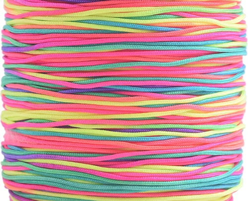 Vista 37 de KONMAY 1 rollo de cuerda de nailon de 150 yardas, trenzado de 0.016 in de nailon Shamballa Macramé/cordón de cuentas, cordón de nudo chino, cuerda