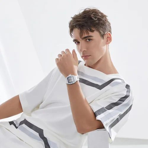 Vista 5 de DAVIS ELVIN - Reloj mecánico impermeable estilo caballero reloj automático Daviselvinwatch reloj de pulsera con movimiento suizo que combina