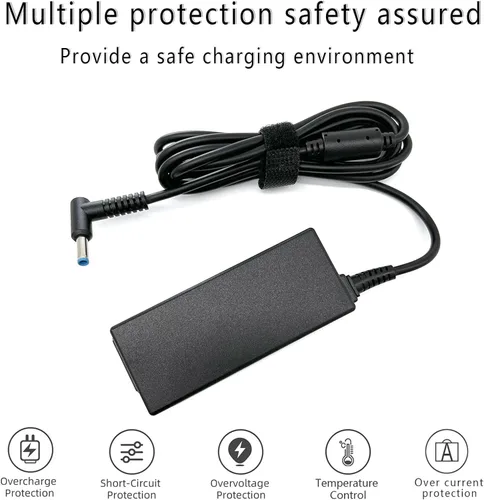 Vista 4 de 45W 19.5V 2.31A para cargador de laptop HP Punta azul, HP Pavilion x360 11 13 15, Zbook 14u G4 G5 15u 15 G3, 15-f111dx 15-f211wm 15-f233wm 15-f278nr